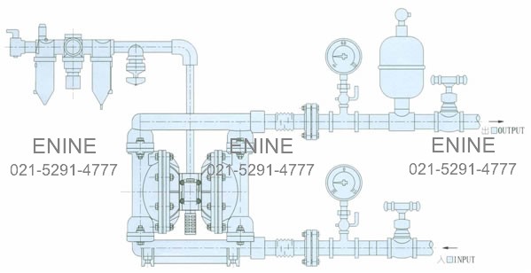 AL-alloy diaphragm pump  System connection schematic diagram