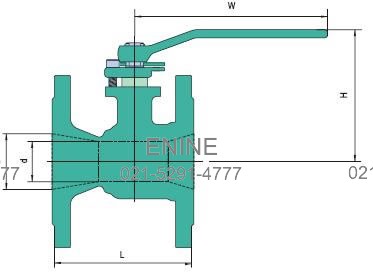 Dimensions of One-Piece (1PC) Cast Steel Floating Ball Valves