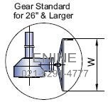 Dimensions and Weights: Gear Standard for 26" & Larger
