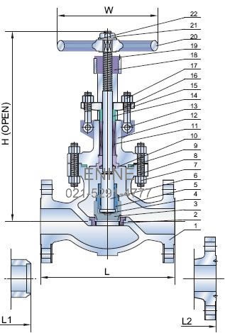 Materials of Cl 150, 300, 600 Lb Cast Steel Globe Valves