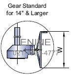 Dimensions and Weights: Bearing for 14" & Larger