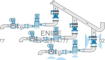 Typical installation of Globe Style Silent Check Valves