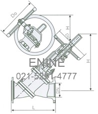 JS45 Y type Slurry Valve general drawing