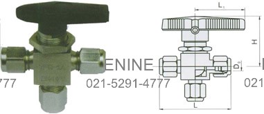 PN 6.4 MPa- Tube Fitting Nuts- Switching (3-Way)-Dimensions