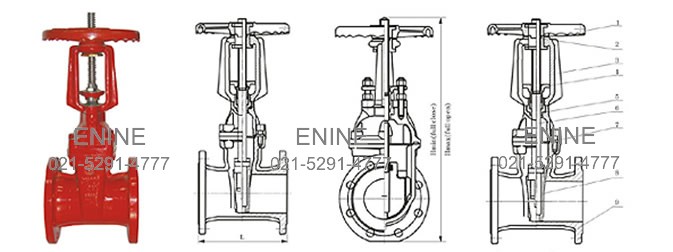 Special fire signal resilient seated gate valves