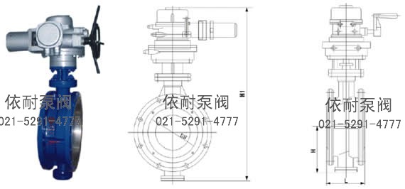 型号：D943H  法兰硬密封电动蝶阀