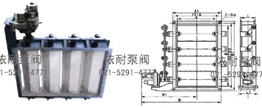 矩形百叶式电动蝶阀