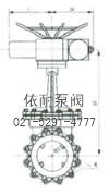 美标凸耳对夹式刀形电动闸阀 外形尺寸图2