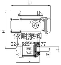 Q961F快速切断电动球阀 外形尺寸图