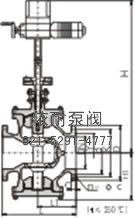 Y945H/Y型双阀座蒸汽电动减压阀 外形尺寸图