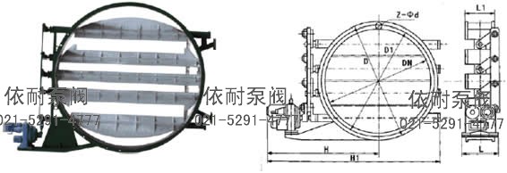 圆形百叶式电动蝶阀