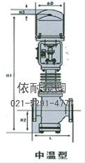 ZDLP/ZDLN型电子式直通单、双座电动调节阀 结构图2