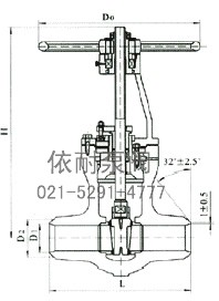  Z60Y/Z60YP54型

电站用对焊楔式闸阀 结构图