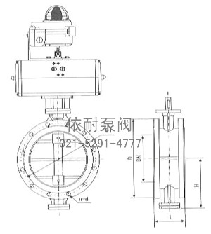 RD643F-16/25/40-C/P/R法兰式硬密封气动碟阀