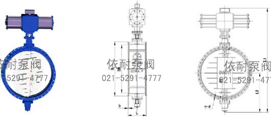 TD6341W气动通风蝶阀 外形尺寸图