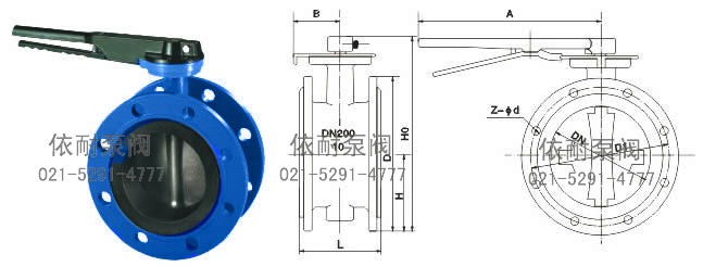 D41X/F手动螺旋、蜗轮传动法兰式蝶阀