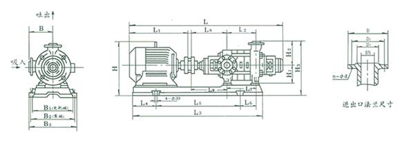 TSWA卧式多级泵 外形及安装图