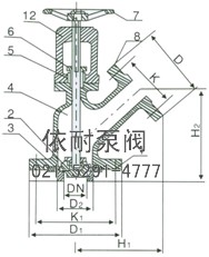TY45 上展式放料 阀 结构图