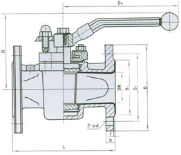 X41F46/F3-10/16C/P   ANSI:150Lb 外形尺寸图