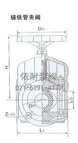 铸铁管夹阀