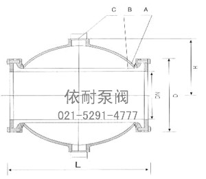 GJ841X-6L型气动管夹阀 结构图