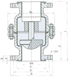 H40F46/F3-6/10C/P    ANSI:150Lb 外形尺寸图