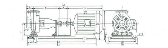 水泵外型及安裝尺寸圖