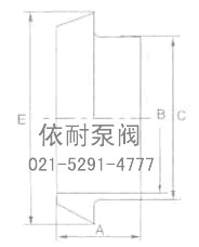 卫生级平接头 结构图