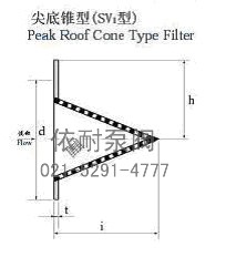 尖底锥形过滤器（SV1型） 结构图