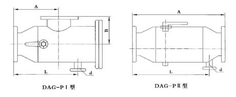 P型自动排污过滤器 外形尺寸图