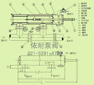 卧式水力驱动系列 外形尺寸图