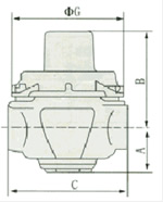 YZ11X/AD支管减压阀 外形尺寸图