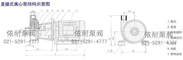 直接式离心泵结构示意图