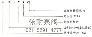 AS型潜水排污泵 型号意义