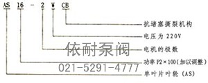 AS型潜水排污泵 型号意义