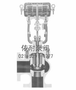 型号：CV3000-HPAC  高压笼式角型气动调节阀