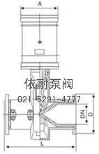 GJ6K41X-6L型常开型气动管夹阀 外形尺寸图2