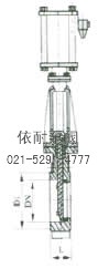 美标刀形气动闸阀 外形尺寸图1