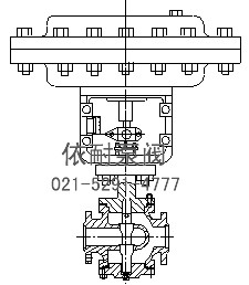 ZJHN型精小型薄膜双座气动调节阀 结构图