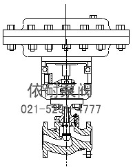 ZJHP(M)单座（套筒）气动调节阀 结构图