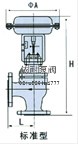 ZJHS薄膜角式单座气动调节阀  外形尺寸图1