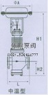 ZMA/BP、ZMA/BN型薄膜直通单双座气动调节阀  外形尺寸图