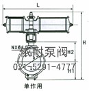 ZYHD活塞气动蝶阀  外形尺寸图1