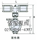 ZYHD活塞气动蝶阀  外形尺寸图2