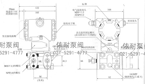 XL3351：3051HP智能高静差压变送器结构图