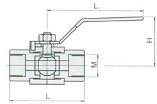 Q11SA内螺纹球阀 结构图