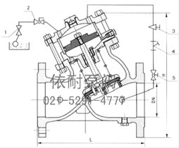 H103X活塞式遥控浮球阀 结构图