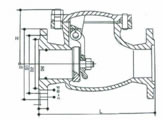 H44TC陶瓷旋启式止回阀 结构图 