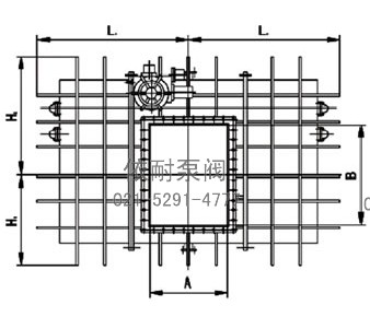  BYCZF949型电动(方形)封闭式眼镜阀结构图1