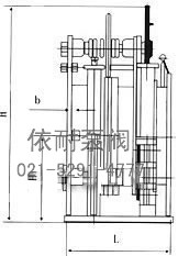 F743X液动盲板阀 结构图1